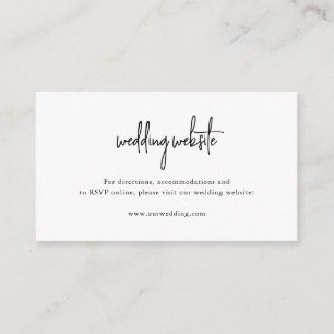 Timeless Black and White Elegant Wedding Enclosure Card