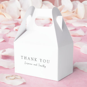 Timeless Black and White Elegant Wedding Favor Box