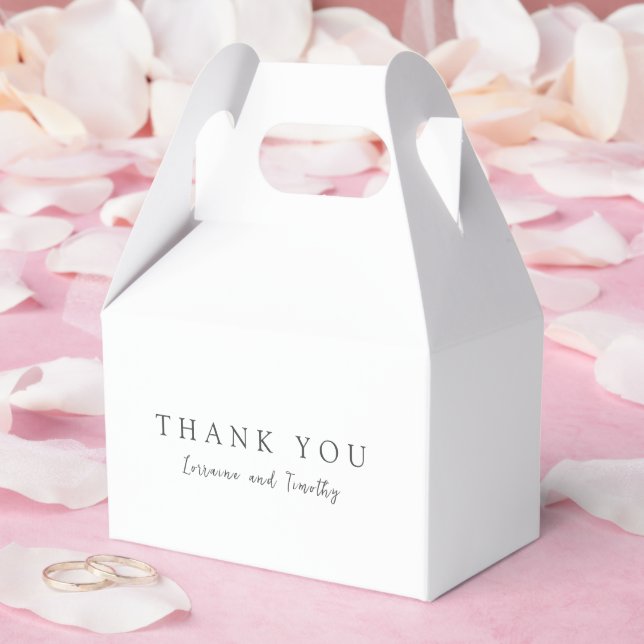 Timeless Black and White Elegant Wedding Favor Box (Wedding)