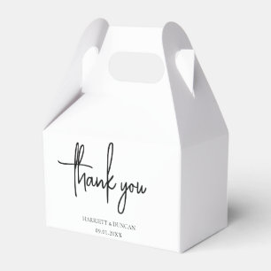 Timeless Black and White Elegant Wedding Favor Box