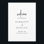 Timeless Black and White Elegant Wedding Program<br><div class="desc">Classic and elegant wedding program featuring a simple layout with your first names in a large font along with accent words in a modern script.  The clean and minimalist layout make this black and white wedding program great for a traditional,  formal wedding.</div>