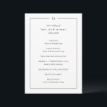 Timeless Black and White Monogram Modern Wedding Program<br><div class="desc">Modern wedding programs featuring a simple yet elegant design with your monogram at the top and your details surrounded by a border.</div>