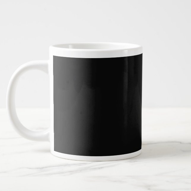 Timeless Black CUSTOMIZABLE Large Coffee Mug (Left)