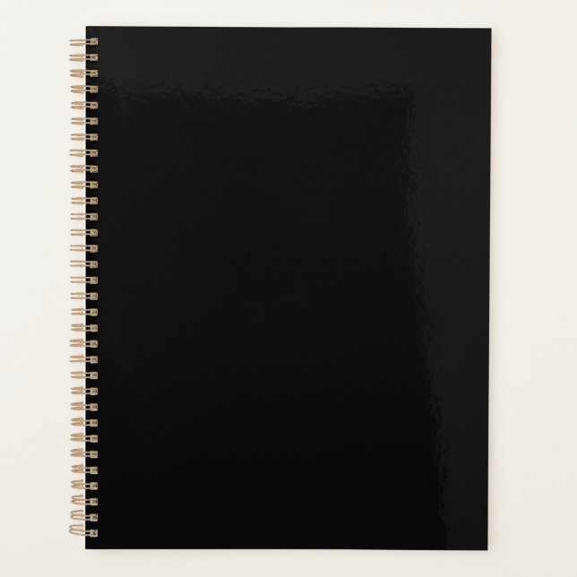 Timeless Black CUSTOMIZABLE Planner (Front)