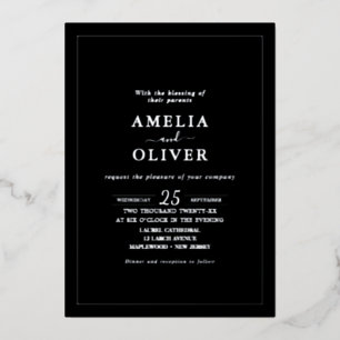 TIMELESS Black & Silver Minimalist Wedding Design