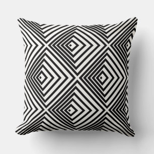 Timeless Black & White Nested Box Pattern Throw Pillow