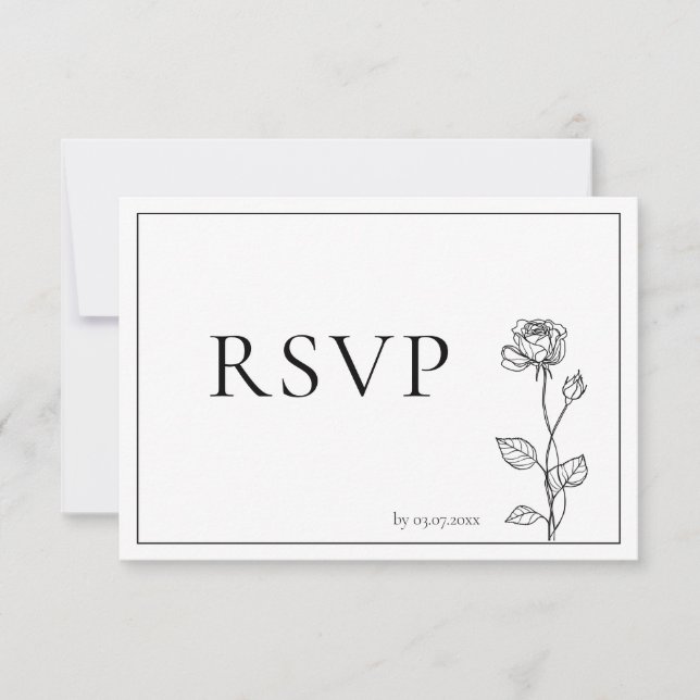 Timeless Bloom with song request RSVP Card (Front)