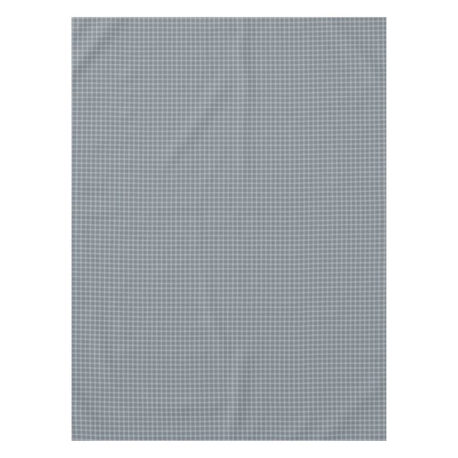 Timeless Blue Plaid Round Throw Pillow Tablecloth (Front)