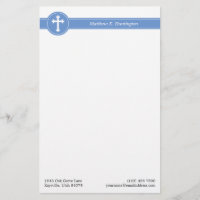 Timeless Blue White Cross Name & Contact Info
