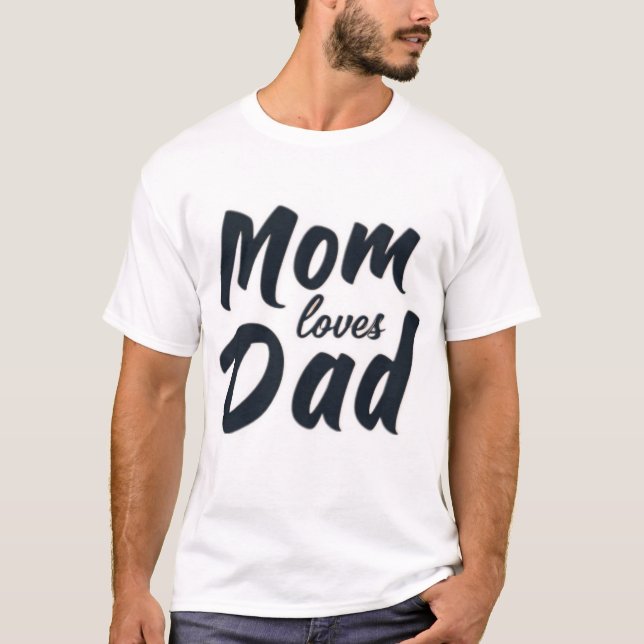 "Timeless Bond: Unique Artwork for Mom and Dad T-Shirt (Front)