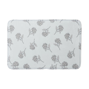 Timeless Botanical Bloom Soft Grey Bath Mat
