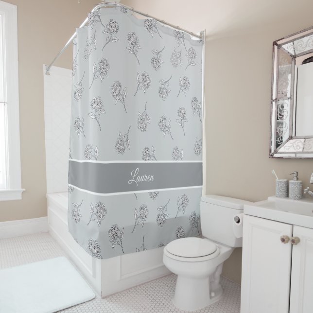 Timeless Botanical Bloom Soft Grey Monogram  (In Situ)