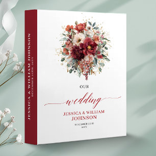Timeless Burgundy Gold Eucalyptus Autumn wedding m Binder