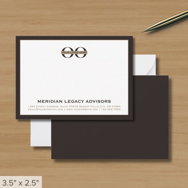 Timeless Business Note Card with Logo (Creator Uploaded)