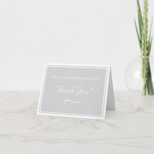 Timeless Catholic Monogrammed Wedding Thank You Card