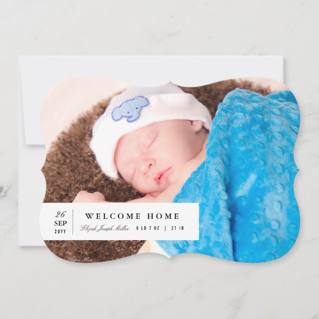 Timeless Charm Birth Announcement (Front)