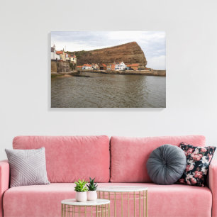 Timeless Charm of Staithes Harbour Canvas Print