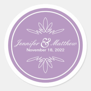 Timeless Charm Wedding Stickers - Orchid