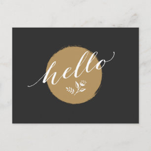 Timeless, charming way to say "Hello" Postcard