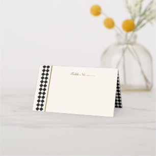 Timeless Chequerboard Meal Choice Place Cards
