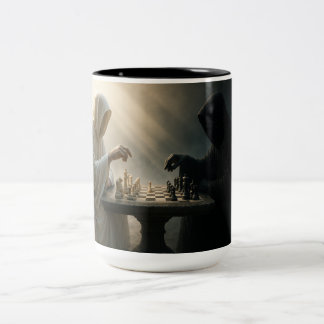 Timeless Chess Battle Two-Tone Coffee Mug