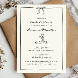 Timeless Chic Coquette Bow Bridal Shower Brunch  Invitation<br><div class="desc">Embrace timeless elegance with this stunning Bridal Shower Invitation Template. It is designed for the modern bride and discerning shower host. This invitation exudes a delicate charm. The hand-drawn elements give a personal touch to your celebration. With its sophisticated minimalist design, highlighted by a whimsical bow and sweet high tea...</div>