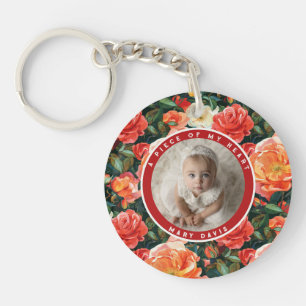 Timeless Christmas Gifts For Husband Photo Rose  Keychain