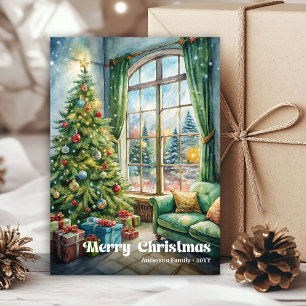 Timeless Christmas interior card red green decor
