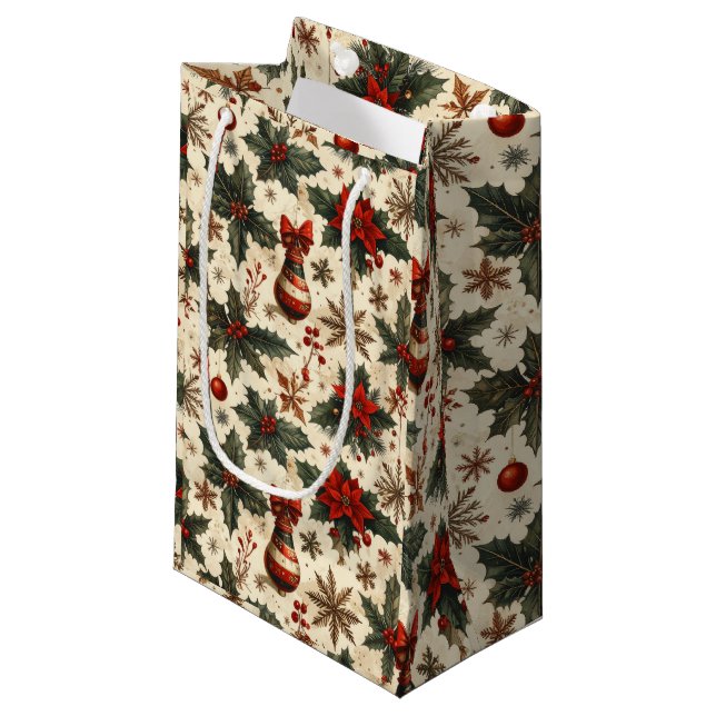 Timeless Christmas Small Gift Bag (Front Angled)