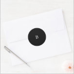Timeless Classic Monogram Formal Wedding Round Sticker<br><div class="desc">This design is part of a refined and timeless wedding invitation suite featuring clean typography, balanced spacing, and a modern minimalist aesthetic. This elegant design highlights a sophisticated black and white palette with an editorial feel, creating a look that is both classic and contemporary. Perfect for formal weddings, upscale celebrations,...</div>