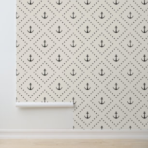 Timeless Classic Nautical Anchor Pattern Wallpaper