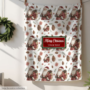 Timeless Classic Red Green Blanket with Your Name