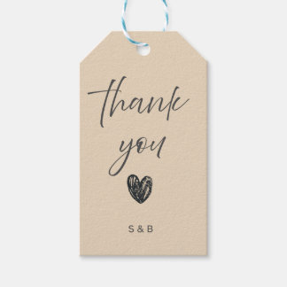 Timeless Classic Wedding Thank You Favor Tag