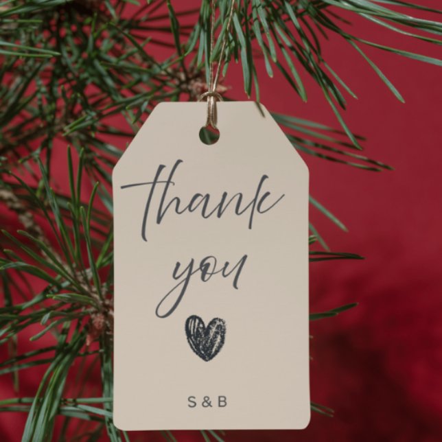Timeless Classic Wedding Thank You Favor Tag (Timeless Classic Wedding Thank You Favor Tag)