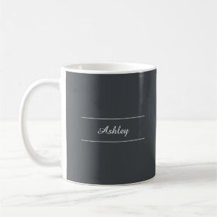 Timeless - Dark Slate Grey Name Mug