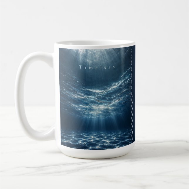 Timeless - Deep Waters Aesthetic Quote Coffee Mug (Left)