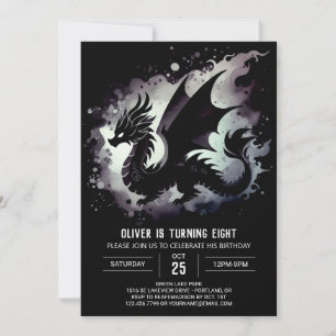 Timeless Dragon Birthday Customizable Invitation