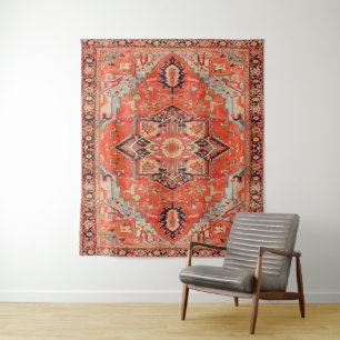 Timeless Echoes: Heritage Boho Oriental Moroccan  Tapestry