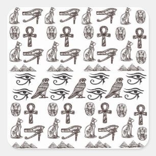 Timeless Egyptian Antiquities Digital Patterns Square Sticker