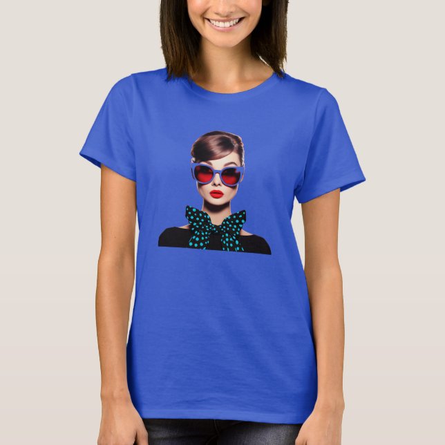 Timeless Elegance: Audrey Hepburn Inspired T-Shirt (Front)