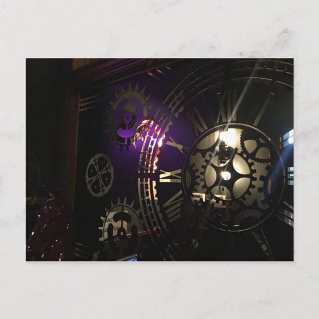 Timeless Elegance Clock Postcard – Unique Artistic (Front)