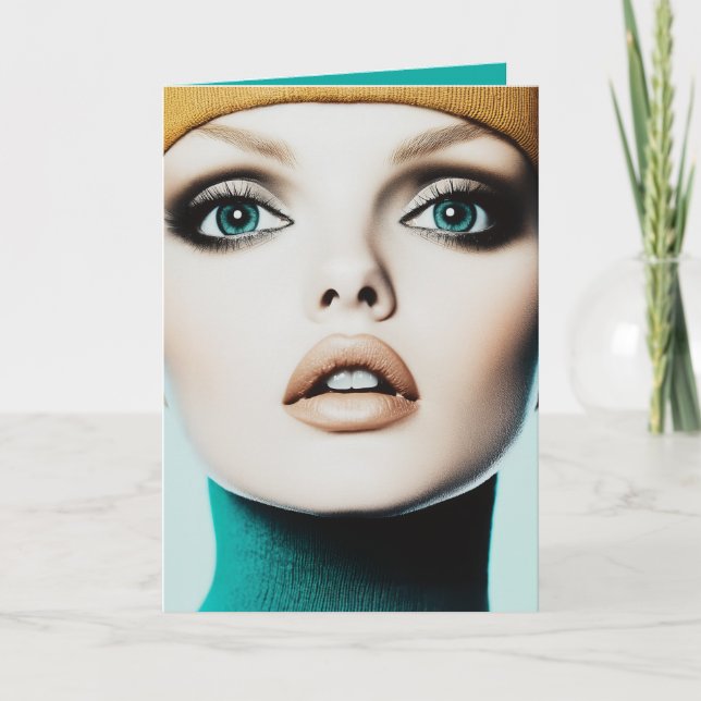 Timeless Elegance: Iconic 1960s Model Portrait Invitation (Front)