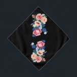 Timeless Elegance Pet Bandana<br><div class="desc">This beautifully crafted floral design, a harmonious blend of soft pink, peach, and striking blue roses, is perfect for those who appreciate nature's artistry.</div>
