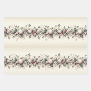Timeless Elegance: Vintage Christmas Wrapping Paper Sheet