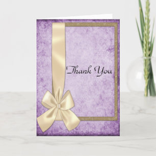 Timeless Elegance: Violet Wedding Thank You Cards