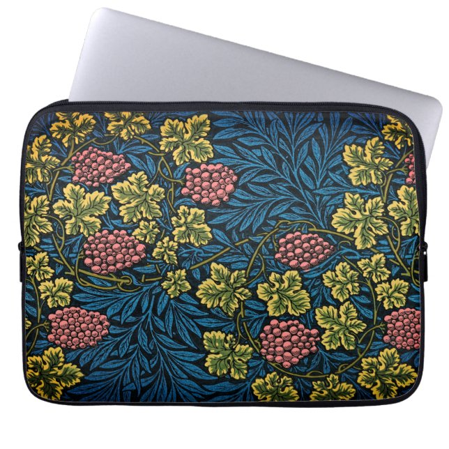 Timeless Elegance: William Morris Vine Pattern Laptop Sleeve (Front)