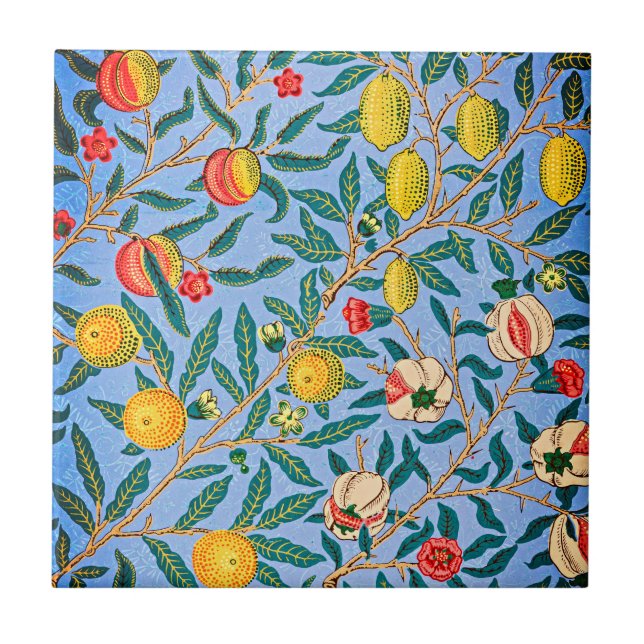 Timeless Elegance: William Morris's Four Fruits Tile (Front)