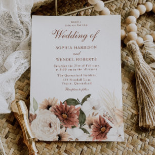 Timeless Elegant Boho Wedding Invitation