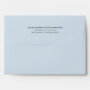 Timeless Elegant Light Blue Return Address Envelope