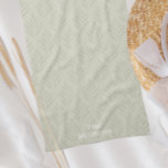 Timeless Elegant Olive Green Botanical Custom Kitchen Towel<br><div class="desc">This classy cute olive green towel is perfect for any home. Its clean lines,  simple colours,  and pattern are timeless and versatile. Give one as a gift or get one for yourself,  you deserve it!</div>